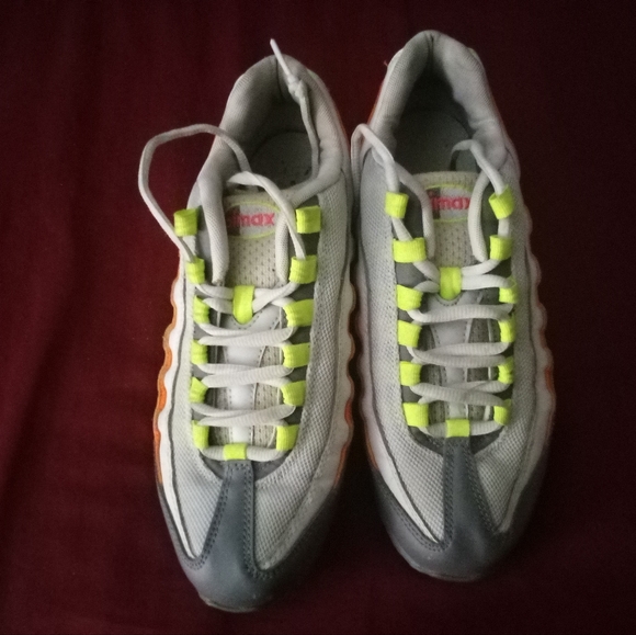 Nike Shoes - Nike Gray and Yellow Athletic Shoes with Streamlined Design